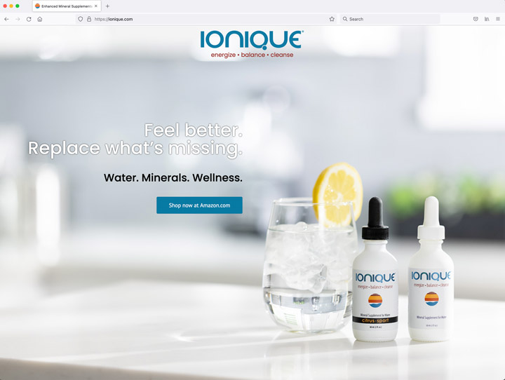 ionique one page website
